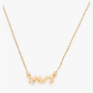 Kate Spade Gold 'Mrs' Necklace
